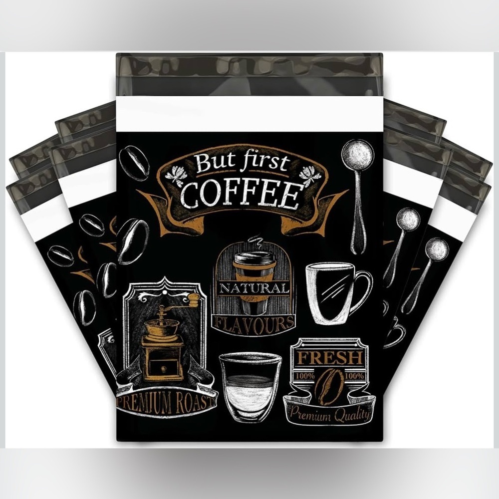 10 Count - 10x13 inch Polymailers (BUT FIRST, COFFEE) - Picture 4 of 10